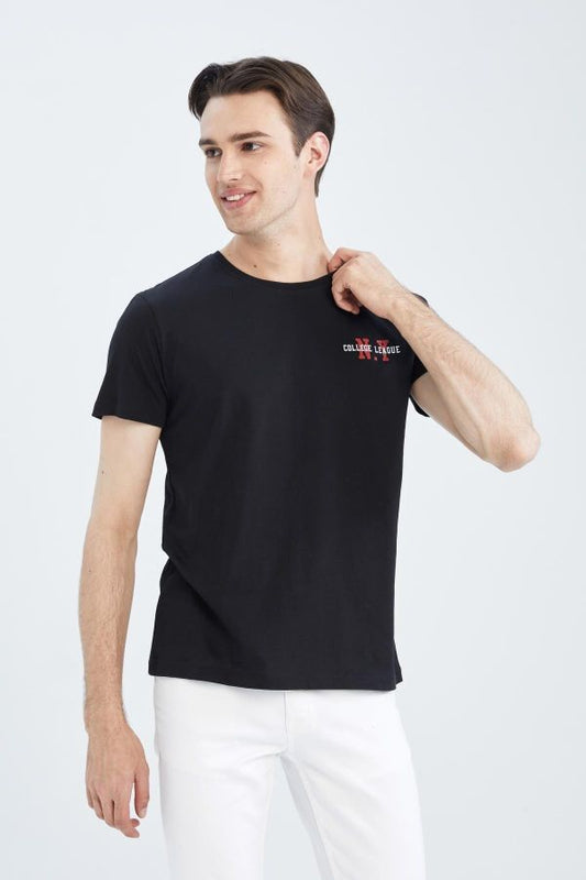 DeFacto Crew Neck Printed Cotton T-Shirt