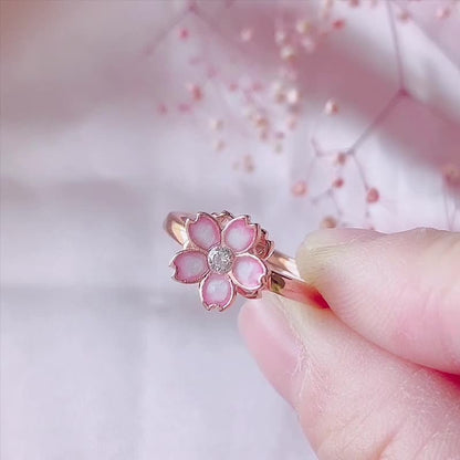 Cherry Blossom Rotatable Ring