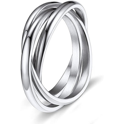 Three-ring Rotating Ring For Couple
