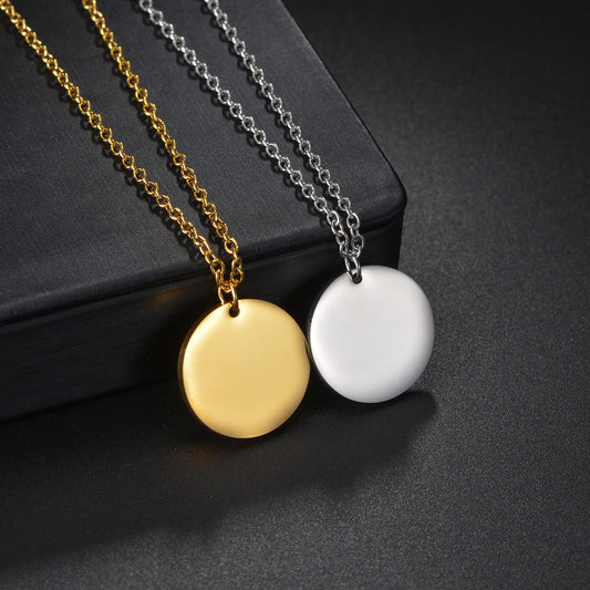 Simple pendant stainless steel u-shaped women's necklace
