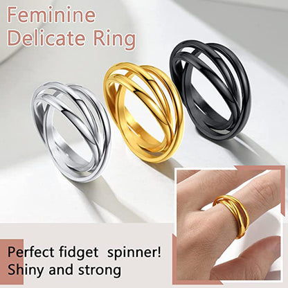 Three-ring Rotating Ring For Couple