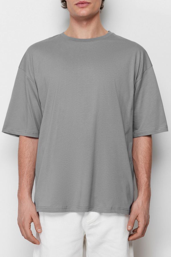Men Oversize Flower Printed 100% Cotton T-Shirt