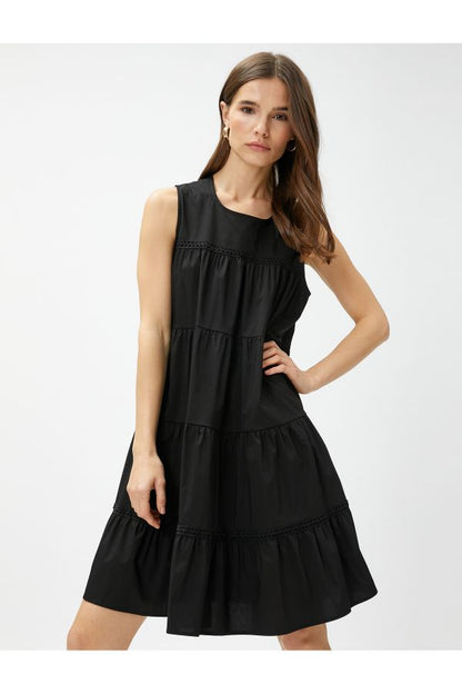 Koton Tiered Short Dress Sleeveless Cotton - Trend Zone