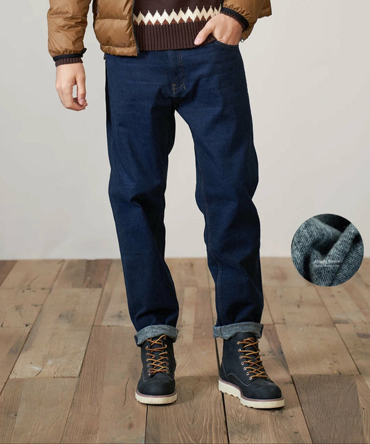 SIMWOOD New Men's Fleece Ankle-Length Jeans
