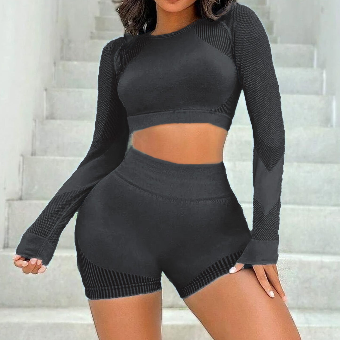 Seamless Knitted Shorts Yoga Clothes - Trend Zone