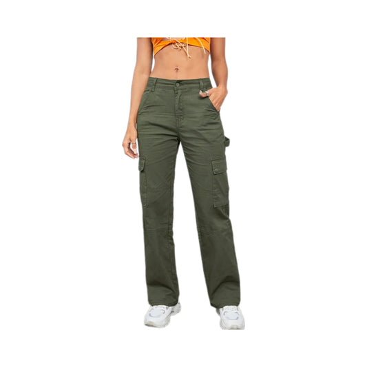 Vintage Cargo Pants Women Fashion 90s Clothes High Waist Straight Trousers
