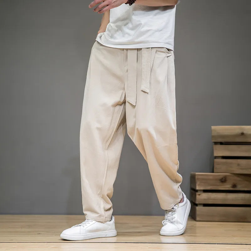 Men Spring Cotton Linen Pants - Trend Zone