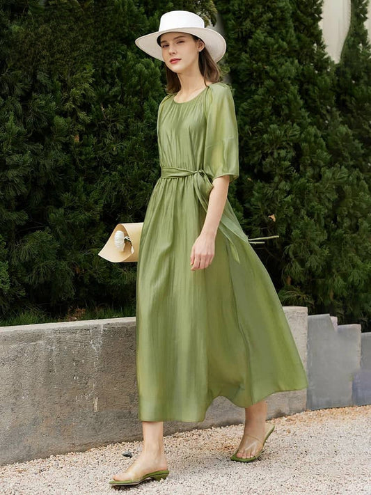 AMII Summer French Long Dress for Women - Trend Zone