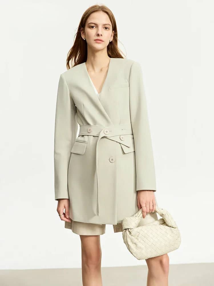 AMII 2024 Spring Women's Minimalist Suits - Trend Zone