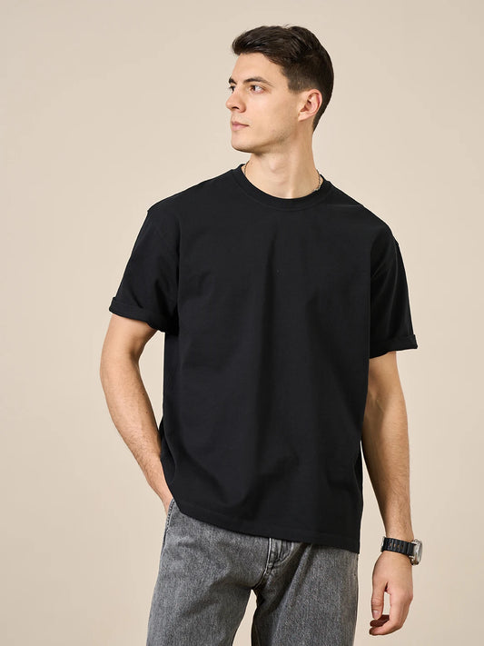 SIMWOOD 100% Cotton Men Fabric T-shirt - Trend Zone