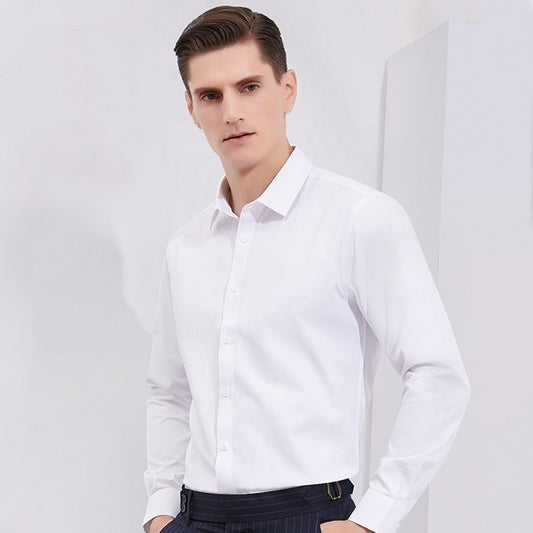 Men Long Sleeve Formal Buttoned Office Work Shirt - Trend Zone